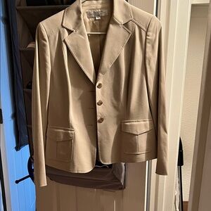 Chico's Beige Blazer with Button Detail